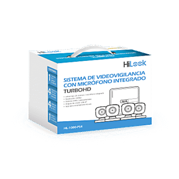 (MICRÓFONO Integrado) Kit TurboHD 1080p Lite / DVR 4 canales / Audio por Coaxitron / 4 Cámaras Bala de Policarbonato con Micrófono Integrado