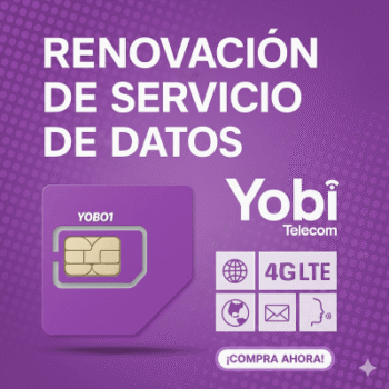 Renovación de plan anual de servicio de 1GB para SIM Yobi (No incluye SIM)