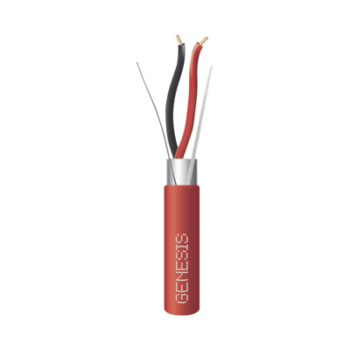 Carrete de 152 Metros (500 Pies) de Alambre / 2 x 14 AWG / Riser / BLINDADO / Tipo FPLR / Color Rojo / Para Aplicaciones en Sistemas de Detección de Incendio y Sistemas de Evacuación