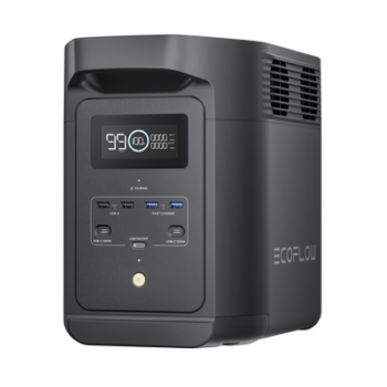 Estación de Energía Portátil de 980Wh Litio LFP / 10 Puertos AC 500 W (Max. 1000W) / 2 USB-C 100W / Cargador de Coche 10A a 12.6V / Conectividad WiFi y Bluetooth (App) / Carga Solar 500W Max.