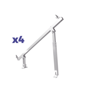 Caja de accesorios de aluminio  anodizado para montaje VEKTOR8RPRO , arreglo 1X4 para techo
