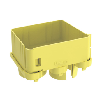 Tapa con 2 Salidas a Tubo de 1.5in (38mm), Para uso con Canaletas 4X4 FiberRunner™, Color Amarillo