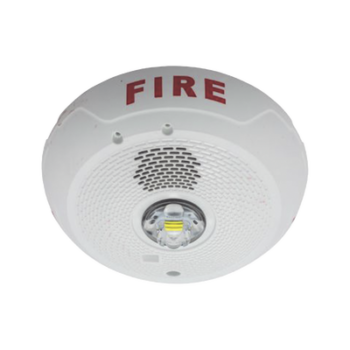 Sirena con Lámpara LED Estroboscópica, Montaje en Techo, Nivel de Candelas Seleccionable, Color blanco , Nuevo Diseño Moderno y Elegante y Menor Consumo de Corriente