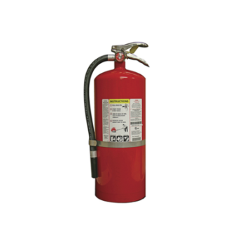 Extintor recargable de polvo químico seco multipropósito de 18 lb para fuegos clase A, B y C, con colgador de pared