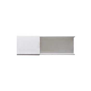 Canaleta blanca sin división, de PVC auto extinguible, 48 x 16 x tramo 2.5m (6101-01260