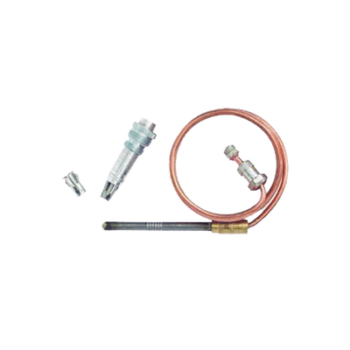 Termopar para sistema de piloto permanente en calefacción a gas, cable de 1.2 m y salida de 30 mV, con adaptador y clip de instalación rápida
