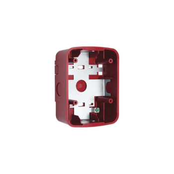 Caja de Montaje en Pared para Bocina y Bocina con Lampara Estroboscopica y para montaje en Techo de Bocinas, Color Rojo