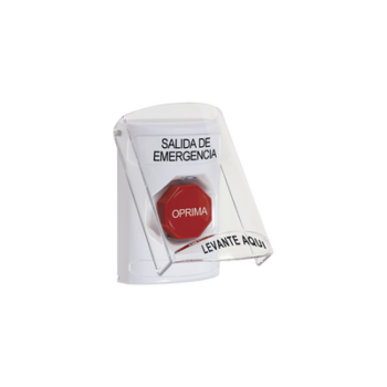 Botón Multipropósito, Texto Salida De Emergencia, Llave para Restablecer, Bocina Integrada De Alarma, Tapa De Policarbonato, 2 Relevadores forma C, Interior