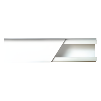Canaleta color blanco de PVC auto extinguible de una vía, 20 x 17 tramo 2.5m (5201-01250)