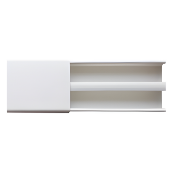 Canaleta blanca dos vías, de PVC auto extinguible,  48 x 16 x tramo 2.5m (6101-01250)