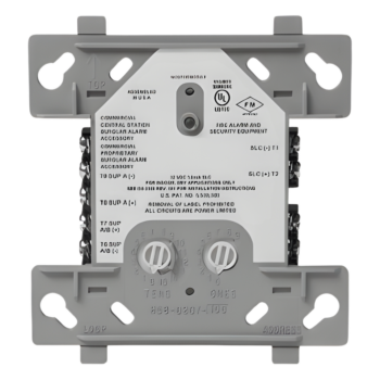 Módulo monitor direccionable dual de 2 circuitos IDC Clase B para lazo SLC de paneles inteligentes Fire-Lite