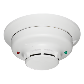 Detector fotoeléctrico de humo convencional de 2 hilos con LED bicolor y compensación automática de sensibilidad