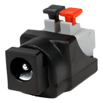 Adaptador Tipo Jack de 3.5 mm Hembra Polarizado de 12 Vcc con Terminales de Presión