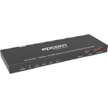 Splitter HDMI 1x4 | 1 Entrada a 4 salidas (Simultaneas) | 4K@60Hz | Extractor de Audio | Down Scaler | HDR 4:4:4 | EDID | 18Gbps