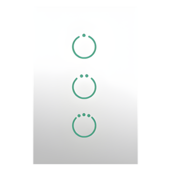 (ZWAVE) Interruptor On/Off panel táctil touch inalámbrico Zwave Plus 3 botones. Compatible con Hubitat HC8, Álula  M2M, otro