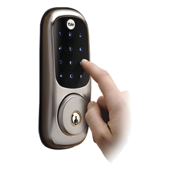 Cerradura electrónica / Teclado táctil y llave mecánica / 250 usuarios Z-Wave / 4 baterías AA / 1 año autonomía / 3 idiomas por voz