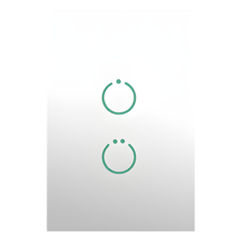 (ZWAVE) Interruptor On/Off panel táctil touch inalámbrico Zwave Plus 2 botones. No requiere cable neutro, Compatible con Hubitat HC8, Álula  M2M, otros