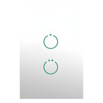 (ZWAVE) Interruptor On/Off panel táctil touch inalámbrico Zwave Plus 2 botones. Compatible con Hubitat HC8, Álula  M2M, otro