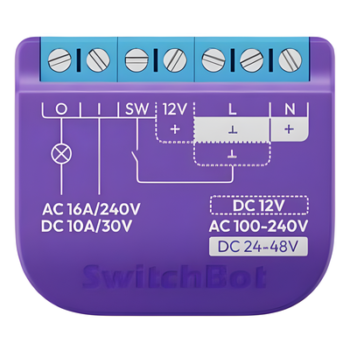 Switch Relevador Inteligente conectividad inalambrica Wifi y BLE / Salida Contacto Seco / Compatible con asistentes de voz / Dimensiones 42x36x16 mm