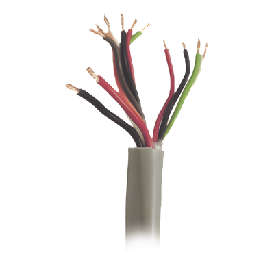 Bobina de Cable de 500 Metros (1640 Pies) / Color Gris / Sistemas de Alarmas de Intrusión y Control de Acceso / 5 Pares Calibre 22 / 1 Par Calibre 18 / Intemperie