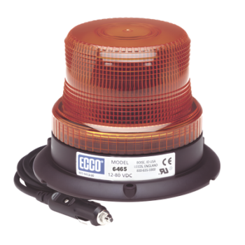 Mini Burbuja LED / Ámbar / Montaje Magnético / 12-80 VCC / 5.6" Diámetro / SAE J845 Clase III / -30°C a 50°C