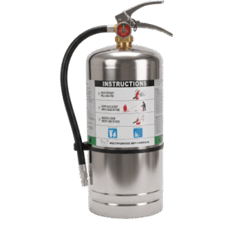Extintor de Agente Húmedo 6 L (1.6 gal) / Especializado en Fuegos de Cocina Clase K/ Cilindro Acero Inoxidable/ Certificación UL-ULC