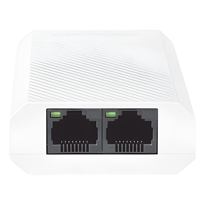 Extensor PoE+ (30 Watts Entrada) / 1000 Mbps con 2 Salidas PoE+ (30 Watts Totales de Salida) / Uso Interior / Podemos Alimentar 2 Cámaras IP