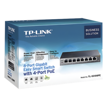 Easy Smart Switch PoE JetStream , 8 puertos 10/100/1000 Mbps  55 W