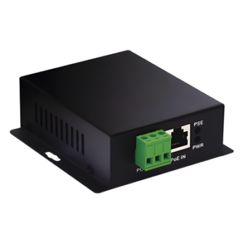 Convertidor PoE Industrial / Entrada PoE 802.3 af/at / Salida PoE pasivo 24V / Conexión plug and play / Alcance de hasta 100 metros / Ideales para Enlaces Inalámbricos