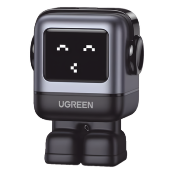 Cargador Mini GaNRobot 30W serie UNO | 1 USB-C de Carga Rápida | Tecnología GaN II | Multiprotocolo PD/QC/SCP/FCA | Carga Inteligente | Pantalla LED | Zapato Magnético Extraíble | Thermal Guard | Color Negro.