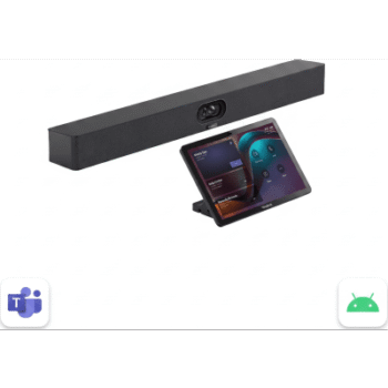 Barra de Videoconferencia Yealink A40 para Salas Medianas con Android Integrado para Microsoft Teams - No Requiere PC - Incluye Panel Touch