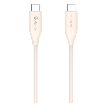 Cable de Carga USB-C a C / 1.5 Metros (4.92 Pies) / Potencia 240W / Fast-Charging / Velocidad Transferencia 480 Mbps / Tecnología GaN (Nitruro de Galio) / Material Silicona No Tóxica / Conector Aluminio Anodizado