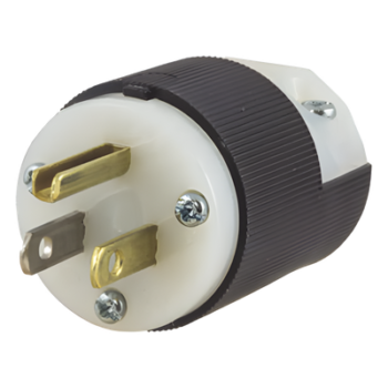 Clavija Entrada Recta/ 15A 125V/ 2 Polos 3 Hilos/ Nema 5-15P/ Grado Industrial- Comercial.