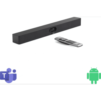 Barra de Videoconferencia Yealink A40 para Salas Medianas con Android 13 Integrado para Microsoft Teams - No Requiere PC - Incluye Control Remoto