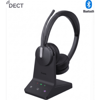 Diadema Inalámbrica WH64 Dual Teams con Micrófono Dual y Acoustic Shield 2.0 para Llamadas Claras en Entornos Ruidosos