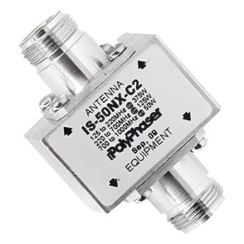 Protector Coaxial RF / 125-1000 MHz / 50 Ω / Conectores N Hembra / 50 kA / Tubo de Gas