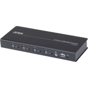 Switch KM USB| 4 Puertos | Boundless Switching | RS232 | Controla 4 Computadoras con 1 Teclado/Mouse