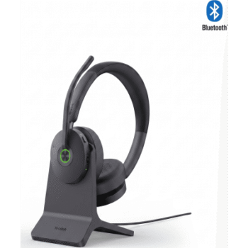 Diadema Bluetooth Yealink BH74 con Cancelación Activa de Ruido Híbrida, Base de Carga y Tecnología Acoustic Shield 3.0.