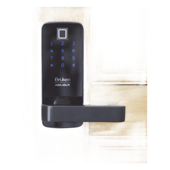 Cerradura Electrónica con Manija / Biométrico / Tarjeta / Contraseña / 99 Usuarios / 6 V DC / Madera