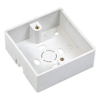 Caja de Montaje para Botón de Salida / 86 x 86 mm / Profundidad 25 mm / Plástico ABS / 0.05 kg