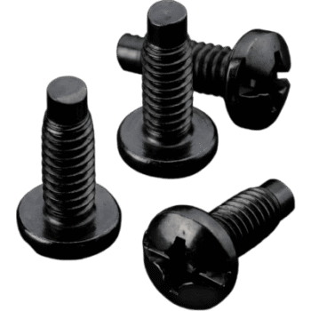 Kit de 20 Tornillos #10-32 x 0.75, Para Uso con Rieles de Tornillo Directo o Tuerca Enjaulada, de Acero, Color Negro