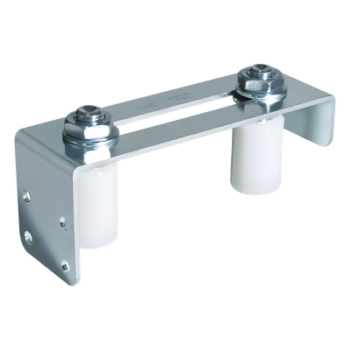 Placa guía para puertas corredizas / Acero galvanizado / Rodillos de nylon / Espesor 0-85 mm / 0.47 kg