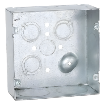 Caja Cuadrada 4 11/16 x 4 11/16"/ Profundidad 2- 1/8"/ Cuenta con 6 Entrada de 1 1/4"/ 1 Entrada de 1/2" / 3 TKO (1/2"-3/4").