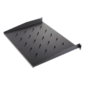 Charola para Soportar Equipos en Rack de 19" / Profundidad de 35 CM / Color Negro / 1 U Rack