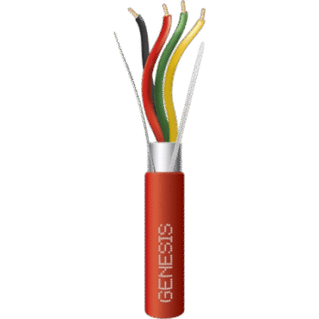 Carrete de 305 Metros (1000 Pies) de Alambre / 4 x 16 AWG / Blindado / Plenum / Tipo FPLP / Color Rojo / Para Aplicaciones en Sistemas de Detección de Incendio y Sistemas de Evacuación