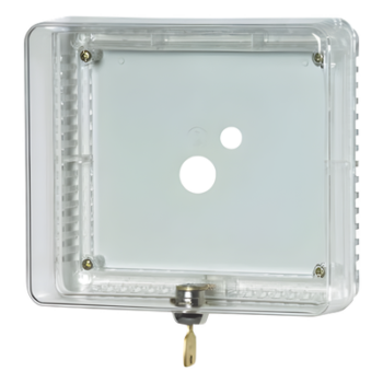 Guarda antimanipulación para termostato de pared, cubierta transparente, tamaño mediano, montaje vertical u horizontal con cerradura de llave