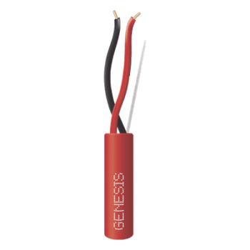 Bobina de 152 Metros (500 Pies) de Alambre / 2 x 18 AWG / Riser / Resistente al Fuego / Color Rojo / Tipo FPLR- CL3R - C(UL) -FT4 / Para Sistemas Contra Incendio o Sistemas de Evacuación