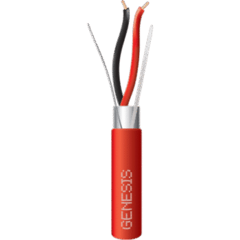 Bobina de 305 Metros (1000 Pies) de Alambre / 2 x 16 AWG / Riser / Para Aplicaciones de Incendio FPLR / Blindado Sólido Color Rojo