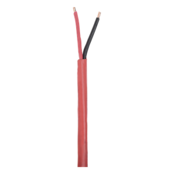 Bobina de 305 Metros (1000 Pies) de Alambre / 2 x 18 AWG / Riser / Tipo FPLR-CL3R, FT4 / Color Rojo / Para Aplicaciones en Sistemas de Detección de Incendio y Sistemas de Evacuación