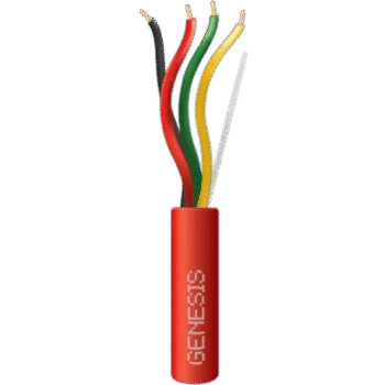Bobina de 305 Metros (1000 Pies) de Alambre / 4 x 18 AWG / Riser / Tipo FPLR-CL3R / Resistente al Fuego / Color Rojo / Para Sistemas Contra Incendio o Sistemas de Evacuación